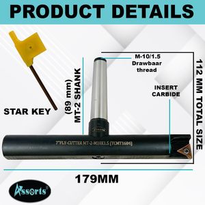 Assorts 7 Fly Cutter Mt2 M10x1.5 Tcmt1604 Single Flute Carbide Milling Cutter For Cnc <b>Machining</b> Center - Product Image 3
