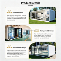 Maison mobile préfabriquée de 20 pieds à prix abordable, mini-villa de luxe modulaire prête à l'emploi avec chambre à coucher