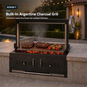 Ensemble de <span class=keywords><strong>barbecue</strong></span> luxueux en acier inoxydable pour l'extérieur Grill <span class=keywords><strong>Barbecue</strong></span> de style argentin Cuisson au charbon de bois - Product Image 4
