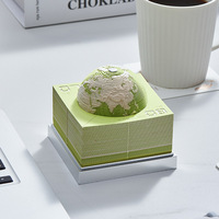 Calendrier de bureau créatif 3D en forme de panda, en papier découpé à la main, avec notes adhésives, cadeau culturel