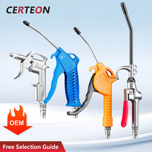 Pistola de Aire a Presión con Manguera Espiral 6M y Conector Rápido PM20 de 1/4 pulgada para Camión Soplador Industrial - Product Image 1