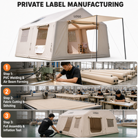 Tente de camping gonflable portable, pliable, imperméable, multi-styles, pour la randonnée en famille, le glamping et les activités de plein air