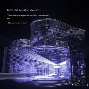 Nuevo Dispensador Automático de Pasta de Dientes y Soporte para Cepillos de Dientes - Montaje en Pared, Adhesivo Sin Perforaciones, Diseño a Prueba de Polvo - Product Image 5