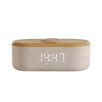 Chargeur sans fil Bluetooth haut-parleur intelligent réveil musique lampe de bureau chevet petite veilleuse bruit blanc sommeil