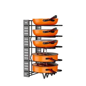 Étagère de rangement de cuisine, meuble sous évier multi-niveaux, comptoir réglable, rangement du sol au plafond, étagère séparée pour casseroles - Product Image 4