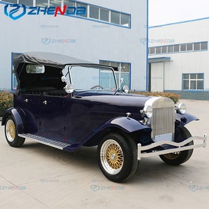 Bus électrique touristique classique bleu-violet, modèle 2026, neuf, style rétro, à vendre - Product Image 2