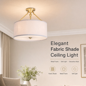 Modern Iron Tricolor Ceiling <b>Light</b> With Fabric Lampshade E27 4 Bulb For Home Decor <b>Dining</b> Room Bedroom Hotel Indoor - Product Image 2
