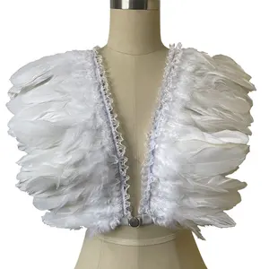 Exotic Dancewear Feather Bodysuit luxury lingerie sexy for woman Ballroom carnival halloween costumes bulk