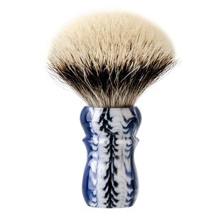 Brocha de Afeitar Profesional ZY SilverTip con Pelo de Texugo, Mango de Resina, Cerdas Suaves y Lisas, Ideal para Espuma Abundante de Alta Densidad, Cuidado y Aseo - Product Image 1