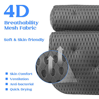 Coussin de bain spa CF 4D Air Mesh, épais et rembourré, antidérapant, avec 7 ventouses, lavable en machine, pour le soutien du cou, des épaules et du dos