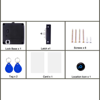Serrure de meuble intelligente mini CDONLOCK, invisible et dissimulée, en ABS, pour porte en bois, avec carte mémoire pour le contrôle, garantie 2 ans, pour casier