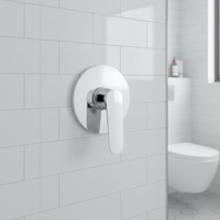 Mitigeur de douche encastré à poignée unique en laiton durable pour salle de bain