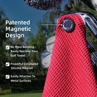 Handuk Golf Magnetik Caddie Microfiber Waffle Weave Ultra Serap dan Sejuk 18 x 40 untuk Tas Golf, Troli, dan Klub Golf