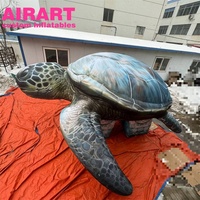 Modèle géant d'animal marin simulé, tortue de mer gonflable, accessoires, ballon géant de tortue bleue gonflable pour la publicité