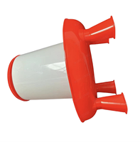 BERYS nouvelle mangeoire à poulet automatique en PP 12kg rouge et blanc avec pied poignée en acier 1 an de garantie