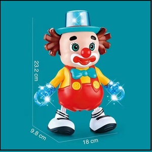 Giocattolo Clown Danzante Elettrico con Due Luci e Musica, Aspetto Carino, Cammina e si Muove a Sinistra e Destra con Braccia Oscillanti per Bambini - Product Image 2