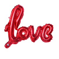 Ballons en aluminium « Lettre d'amour » rouges, nouveauté très demandée pour la Saint-Valentin et les mariages, avec logo et taille personnalisables pour décorations de fête