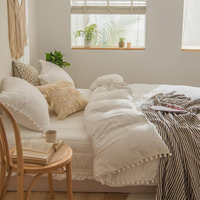 Ensemble de literie en coton de haute qualité 3 pièces 300TC taille King, comprenant une housse de couette et un couvre-lit, pour mariage, maison, hôtel
