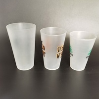 Gobelet Givré Personnalisable et Réutilisable de 400 ML en Plastique avec Logo pour Boissons de Fête et Festival