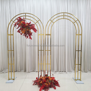 Furun Factory Stainless Steel Wedding <b>Arch</b> Stand Gold <b>Metal</b> Stage <b>Arch</b> Flower <b>Frame</b> for Party Event Decorations - Product Image 2