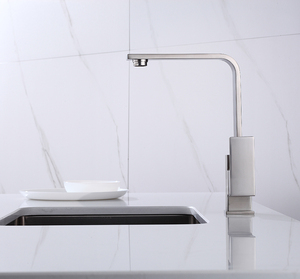 Grifo de cocina negro cuadrado de marca de agua <span class=keywords><strong>DR</strong></span> Grifo de lavabo de latón - Product Image 1