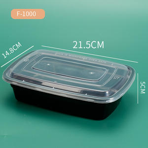 Boîte à <span class=keywords><strong>lunch</strong></span> jetable en plastique de 24 oz, résistante à la chaleur et compatible micro-ondes, récipient alimentaire sûr pour les repas chauds, classique pour la cuisine - Product Image 6