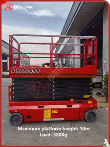 Plataforma de trabajo de elevación de tijera autopropulsada eléctrica portátil BEIGONK para mesa elevadora de tijera hidráulica de acero - Product Image 2