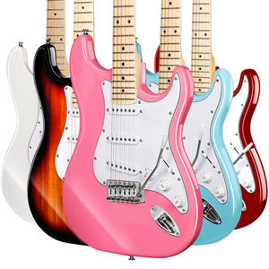 OEM fabricantes <span class=keywords><strong>guitarra</strong></span> electrica ST instrumento musical DIY kit solo eléctrico <span class=keywords><strong>guitarra</strong></span> color blanco <span class=keywords><strong>guitarra</strong></span> eléctrica barata - Product Image 1