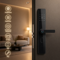 Cerradura Inteligente de Puerta de Aleación de Aluminio con Huella Dactilar Biométrica Digital de Alta Precisión CNC, Compatible con la Nube y WiFi