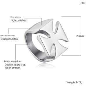 Anillo Cruzado de Acero Inoxidable para Hombre, Estilo Gótico Punk Vintage, Banda Audaz de Diseño Abierto, Acabado en Oro, Plata y Negro, Joyería de Destaque - Product Image 2