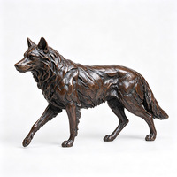 Statues d'animaux sauvages vintage en laiton : ours, léopard, gorille, singe, singe sauvage – Ornements décoratifs rustiques pour cabane et chalet