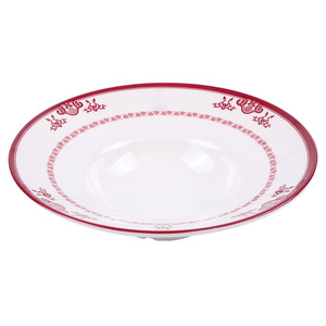 Five Harmony Melamine Plate Round Red Pattern 24Cm For Restaurant Dining Use - Product Image 2