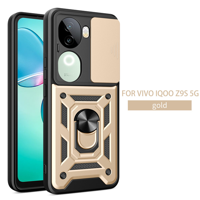 Shun Jia-Vivo-IQOO-Z9S-5G Protective Mobile Phone Case Foreign Anti-Fall Cover with Grip Compatible with Vivo IQOO Z9S 5G Plus