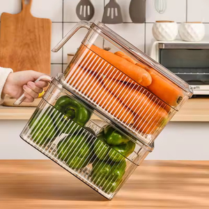 Manufactory Direct Food <b>Storage</b> Container Refrigerator Freezer Drawer Organizer <b>Box</b> Freshness Preservation Detachable - Product Image 6