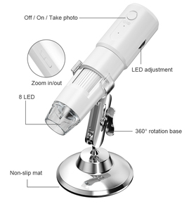 Microscope numérique sans fil 314 WiFi caméra d'inspection HD portative grossissement 50x-1000x avec support Compatible iOS/<span class=keywords><strong>Android</strong></span> - Product Image 5