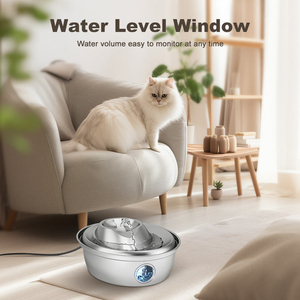 Automatische waterdispenser voor huisdieren van roestvrij staal, capaciteit 2 liter, oplaadbaar, meerlaagse filtratie, waterstandvenster, eenvoudige bewaking - Product Image 6