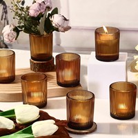 Elegante Großhandel Vintage Champagner Glas Tee licht halter Votiv Kerzenhalter für Herbst Dekor Boho Home Decoration