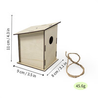 Kit de nichoir moderne en bois à finir soi-même, à sculpter et à peindre, boîte à oiseaux suspendue, artisanat fait main pour enfants, pour jardin extérieur