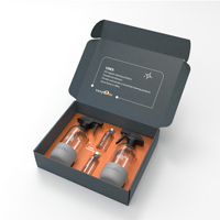 Ensemble de coffret cadeau de 500ml de savon à vaisselle rond vide pour lavage des mains en silicone flacon pulvérisateur en verre avec pulvérisateur à gâchette