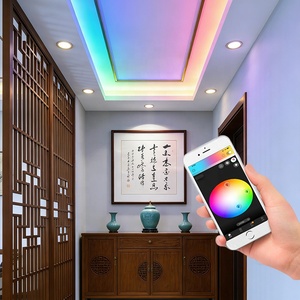 Proyector inteligente Zigbee 3,0 RGBCW de 20W, luz de techo regulable con control remoto para interiores, Alexa, Google, hogar, control de voz, luz <span class=keywords><strong>LED</strong></span> descendente - Product Image 2