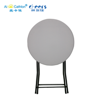 Table de bistrot ronde haute pliante en plastique pour l'extérieur, pliable, D.80x110cm