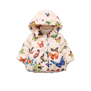 เสื้อโค้ทเด็กผู้หญิงแบบกลับด้านได้ ดีไซน์น่ารัก พิมพ์ลายเต็มตัว มีฮู้ด อุ่นสบายสำหรับฤดูหนาว ราคาโรงงาน รับผลิตแบบ OEM - Product Image 2