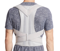 Correcteur de posture dorsal et lombaire respirant, réglable, avec fermeture auto-agrippante, respectueux de la peau et durable