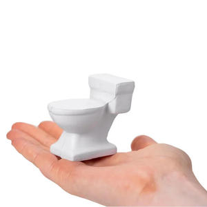Jouet anti-stress amusant et original en mousse PU en forme de bol avec logo personnalisé pour la promotion, jouet à presser pour les toilettes - Product Image 4