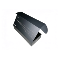 Scatola Regalo in Cartone Ondulato Nero di Alta Qualità, Materiali Riciclati, Laminazione Opaca, Goffratura Personalizzabile, Dimensioni su Misura