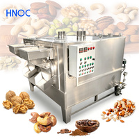 Machine à torréfier électrique HNOC pour riz, céréales, blé, noix, petite capacité 50 kg, torréfacteur à tambour continu pour fèves de cacao