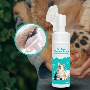 Bahan alami dan aman tidak ada busa bilas sampo hewan peliharaan membersihkan anjing kucing kaki Grooming membersihkan busa mandi dengan sikat silikon - Product Image 1