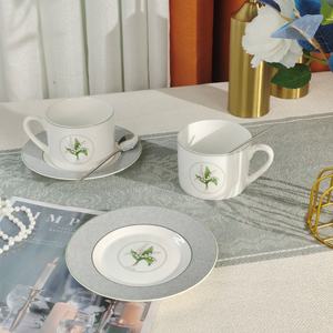 Ensemble de tasse et soucoupe en céramique de haute qualité, série D, style anglais, luxe léger, tasse à thé de l'après-midi, porcelaine osseuse - Product Image 3