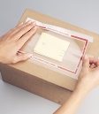 Enveloppe transparente auto-adhésive en plastique, liste d'emballage personnalisée, pochette de carte
