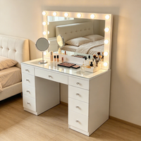 Miroir de maquillage éclairé pour les boutiques de mariées, table de maquillage professionnelle pour artistes maquilleurs, table de maquillage pour salon de beauté